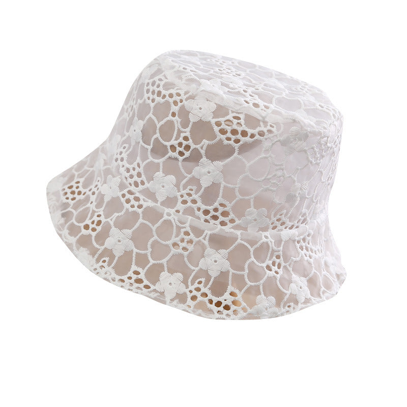 Wholesale Polyester Hollow Lace Thin Bucket Hat